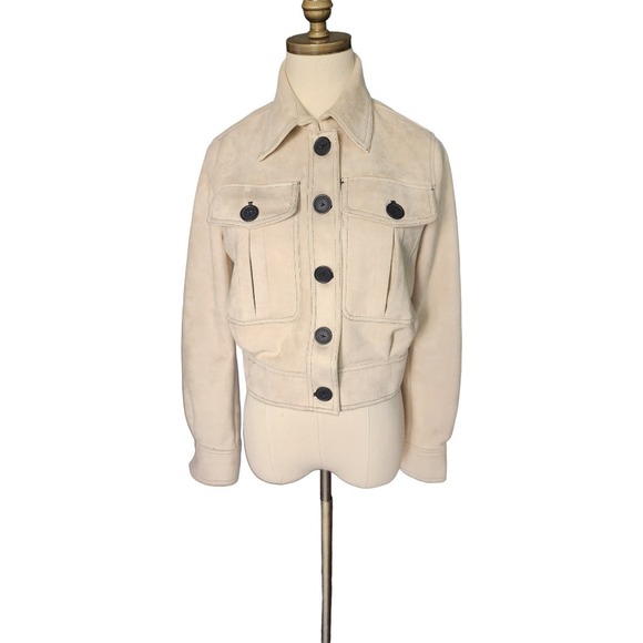 NWT Marc New York Cream Button Up Coat Size X - Picture 4 of 9